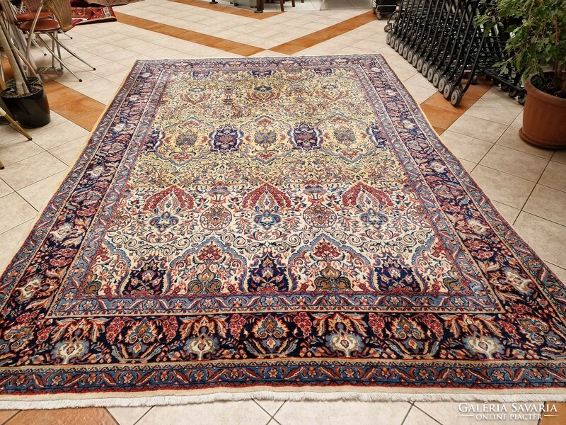 Collector's item! Original Iranian qum 265x370 hand-knotted wool Persian carpet bfz_323