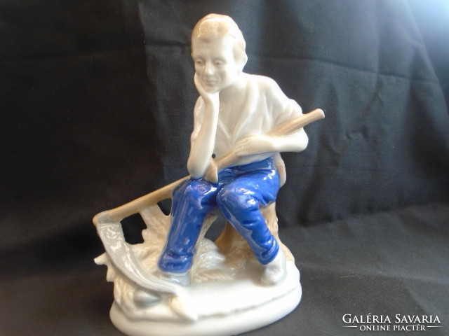 Old German porcelain of larger size during the mowing rest