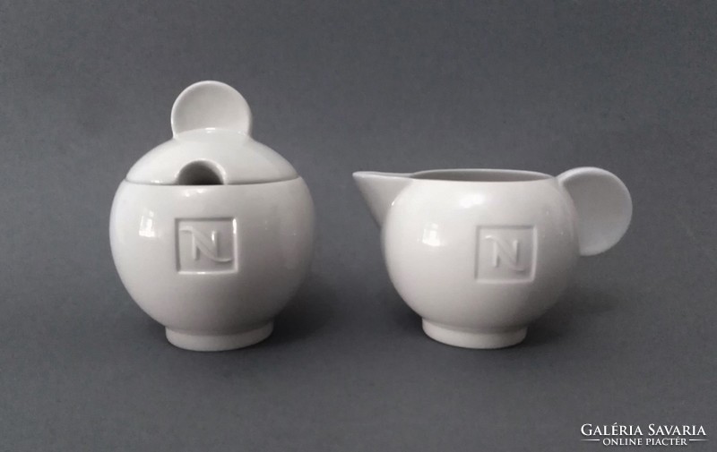 Rare nespresso 'mouse-eared' design sugar holder and prominent, 2000s