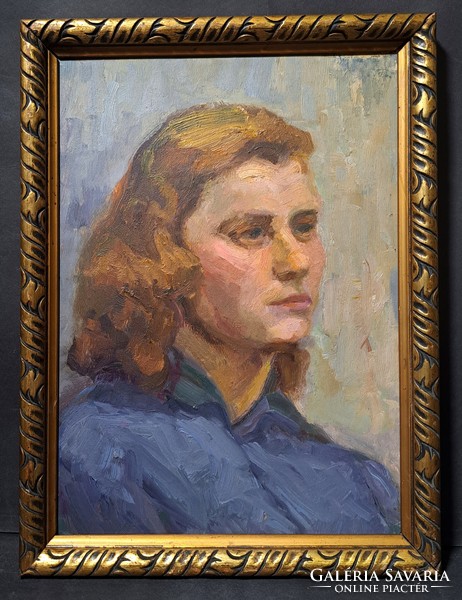 Női portré - olajfestmény
