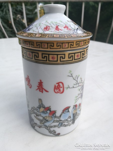 Bird mug with lid