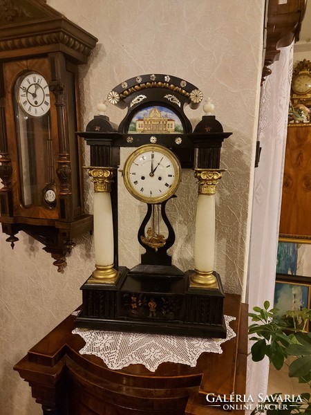 Antik Biedermeier gyönyörű asztali óra!