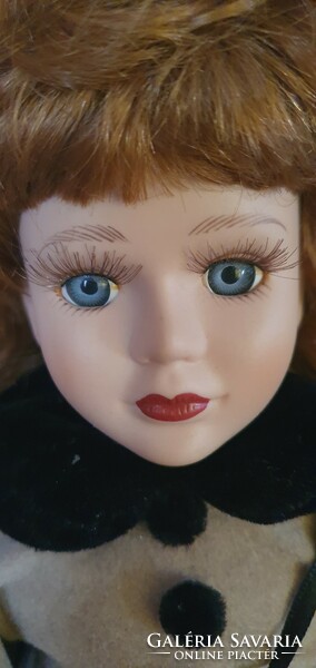 Doll with beautiful porcelain head and hands 40 cm