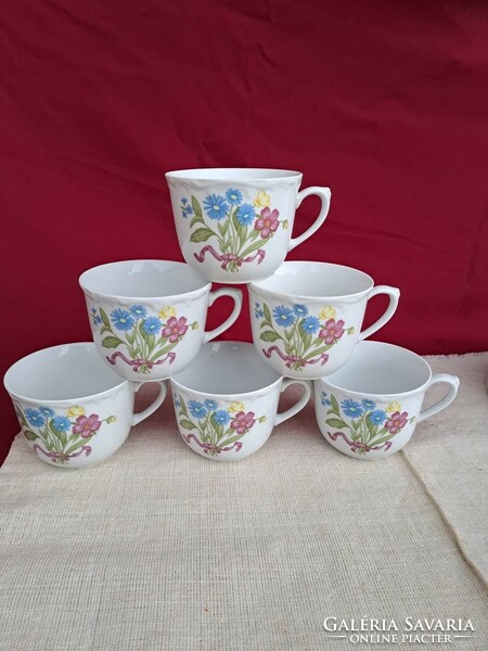 6 kahla fabulous floral 3 dl cups cocoa mugs nostalgia porcelain for sale together