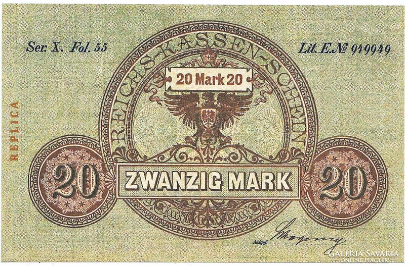 Germany 20 German gold marks 1874 replica
