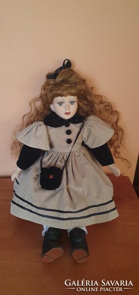 Doll with beautiful porcelain head and hands 40 cm