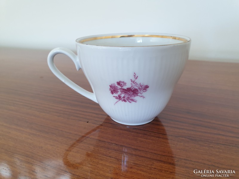 Old Bavarian porcelain cup small mug with pink flowers