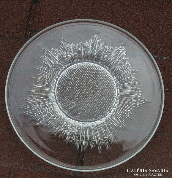 Modern patterned glass cake bowl