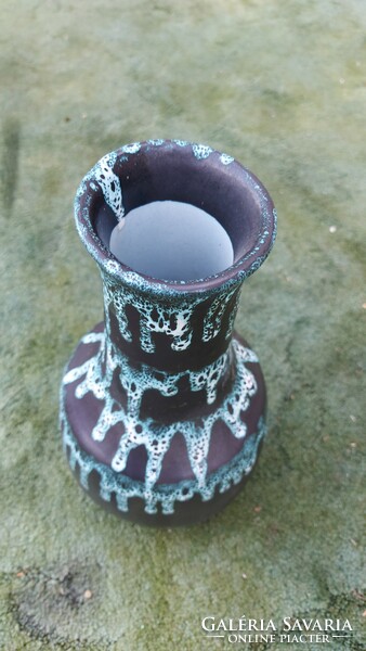 Discount! Large ceramic vase with trickled glaze 30 cm industrial art retro
