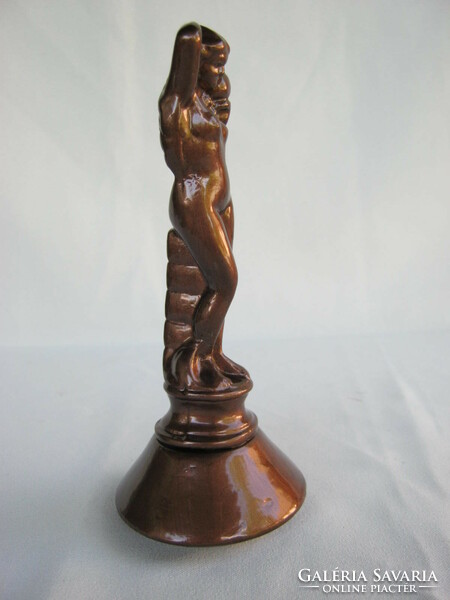 Female nude metal sculpture