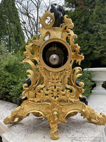 Old large figural neo-rococo fireplace clock 68cm !!!!