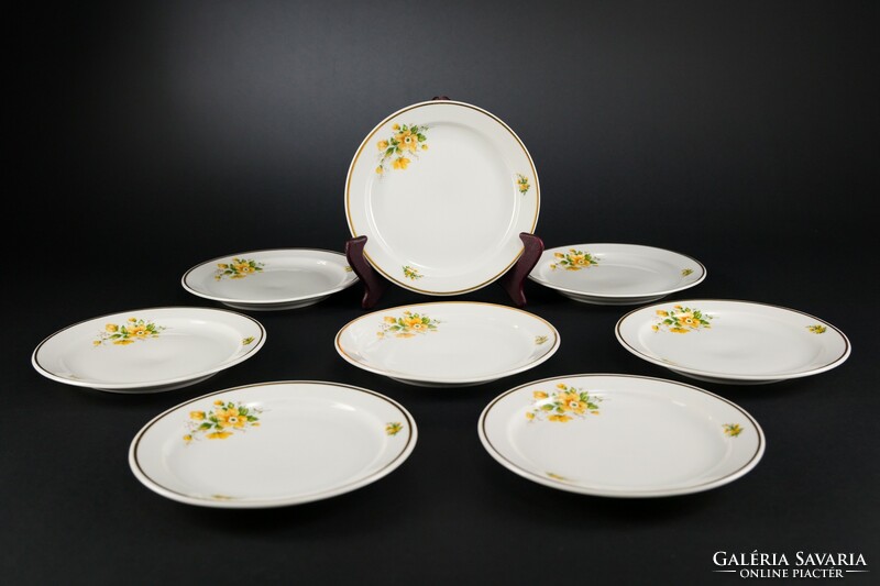 Zsolnay porcelain cake plates, 8 pieces