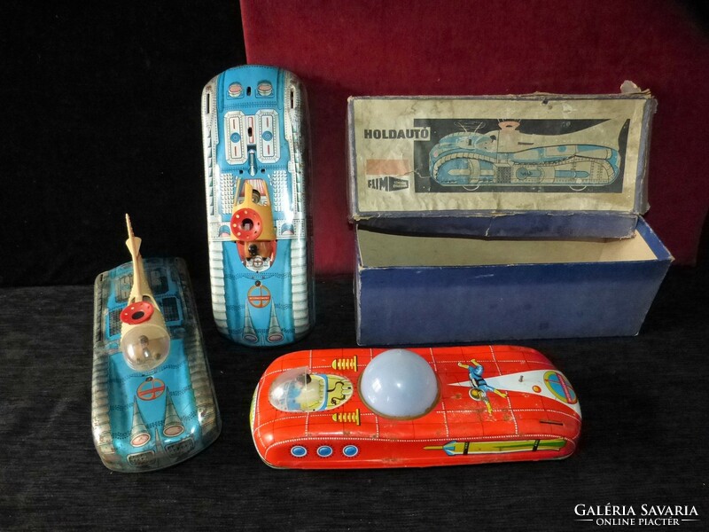 3 Pcs. Moon car + box / record factory.