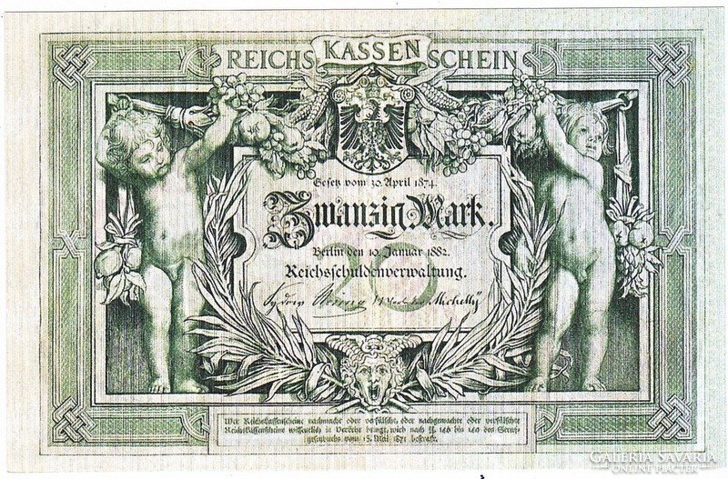 Németország 20 Német arany márka 1882 REPLIKA