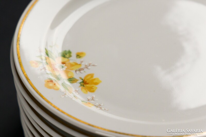 Zsolnay porcelán süteményes tányérok, 8 darab