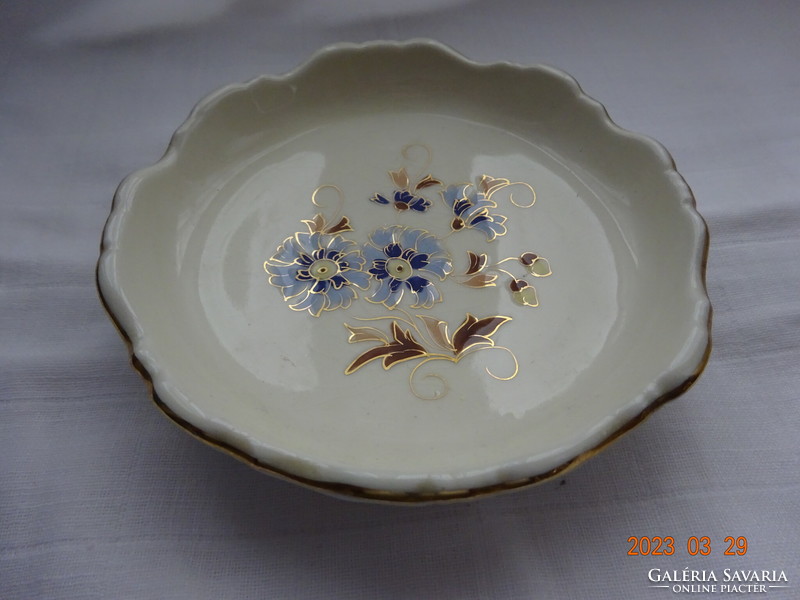 Zsolnay cornflower round small bowl, jewelry holder