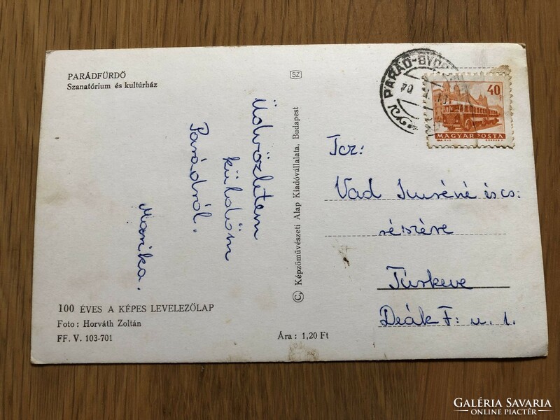Postcard of Parádfürdő
