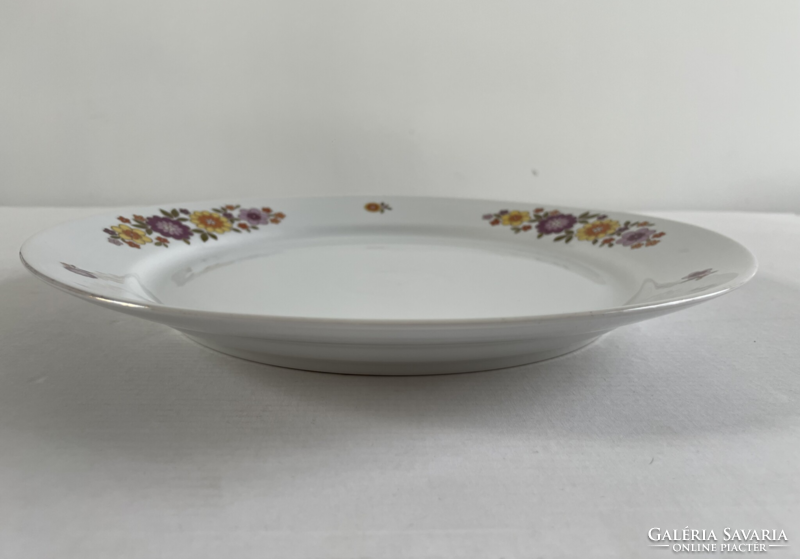 Retro, vintage lowland fire flower pattern, fire flower, large, round, porcelain serving bowl