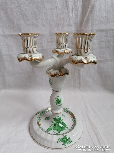 Three-pronged candlestick with Apony pattern from Herend (glued)