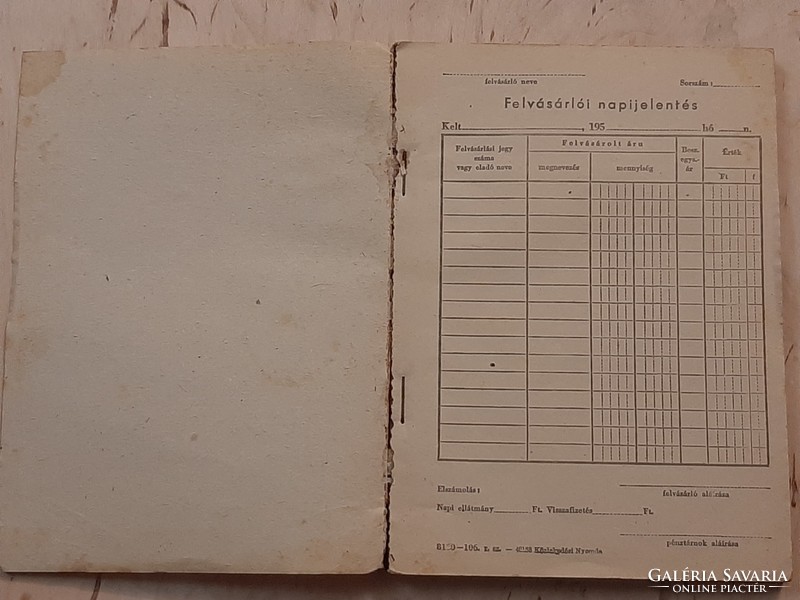 Buyer's daily report from 1950 is an old block from the past
