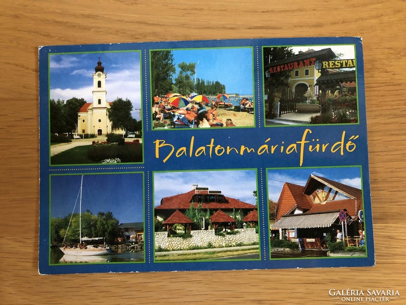 Balatonmáriafürdő postcard - larger size!!