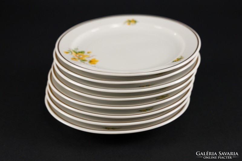 Zsolnay porcelain cake plates, 8 pieces