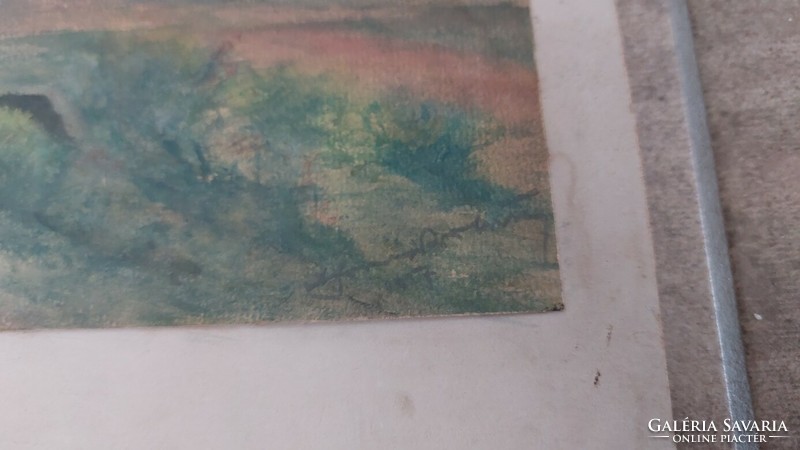 (K) 3 small watercolor paintings, in the condition shown in the photos. The price is for 3 pieces.