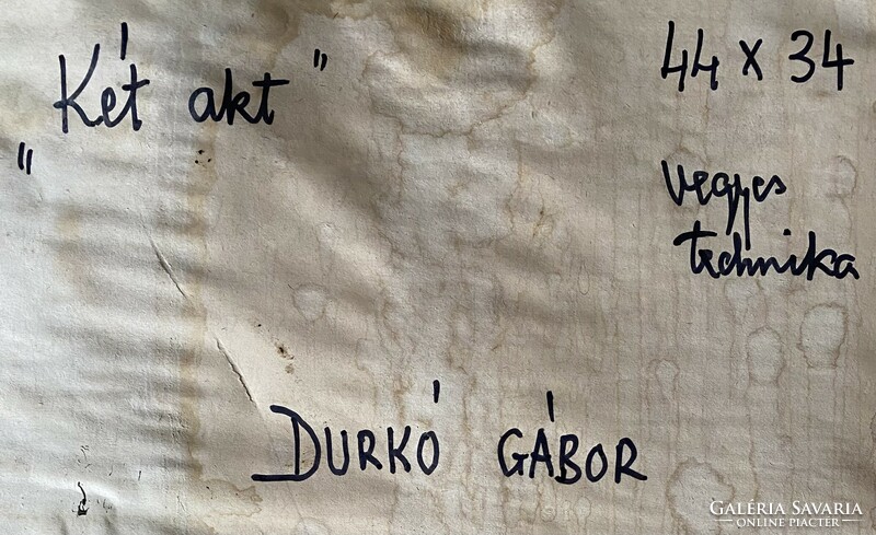 Gábor Durkó: two nudes - mixed media