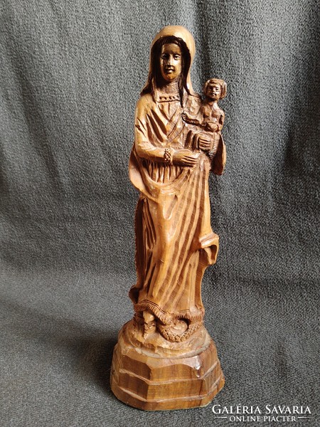 Mary with baby Jesus, religious, church wooden statue