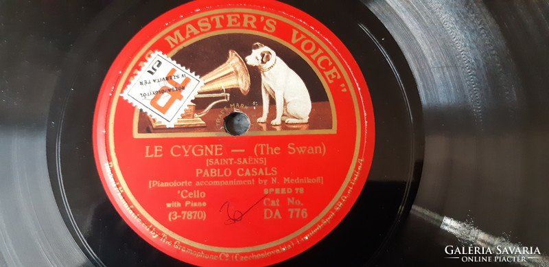 PABLO CASALS GRAMOFONLEMEZ  78 - AS RPM  SELLAK