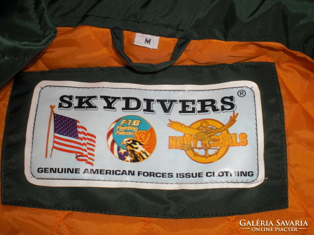Skydivers f 16 fighting falcon flyer type garment spec 81-4 (ered) - U.S.A -  ÚJ! M -es pufi mellény