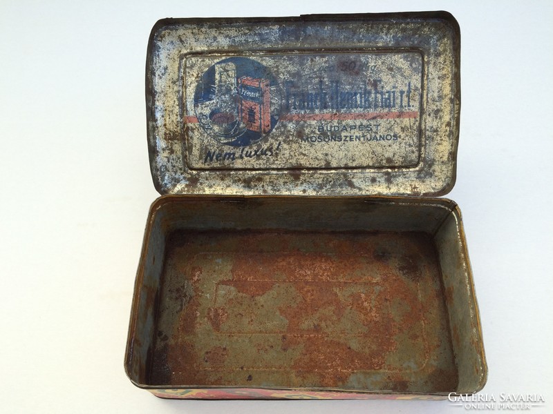 Old metal box Frank coffee box tin box