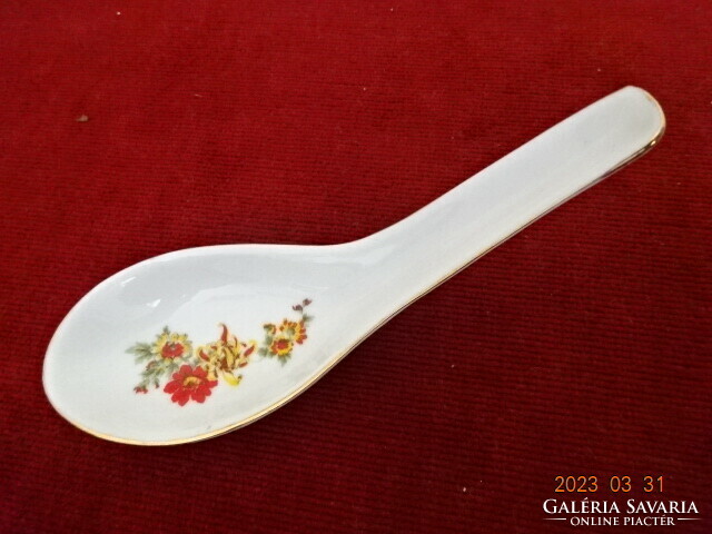 Chinese porcelain spoon, flower pattern. Jokai.