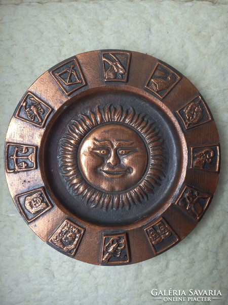 Bronze horoscope decorative wall plate