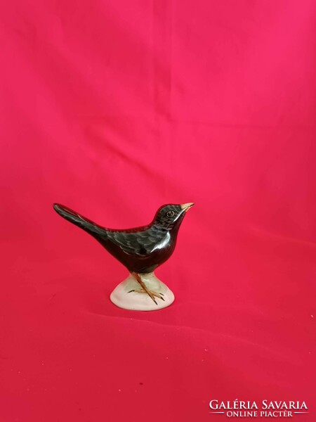 Bodrogkeresztúr porcelain blackbird