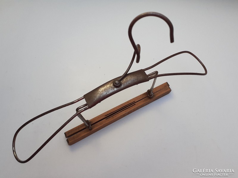 Old clothes hanger metal wood vintage industrial clothesline loft clothes hanger