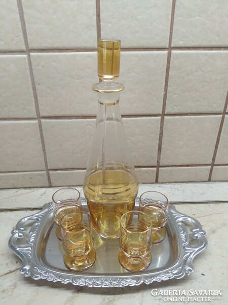 Amber glass drink set for sale!