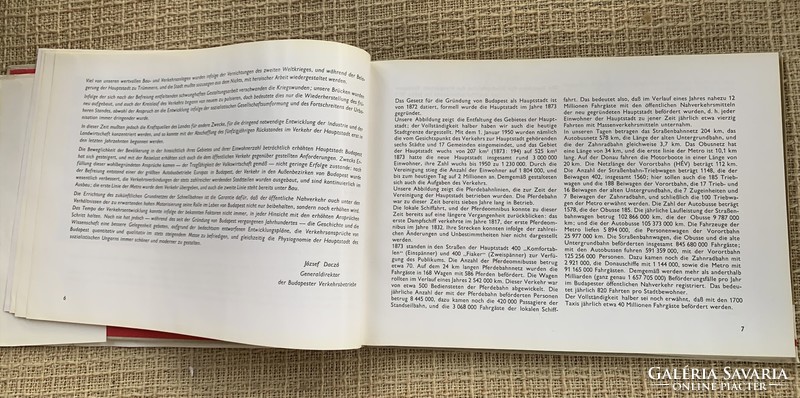 A ​100 éves Budapest tömegközlekedésének története 1873-1973, német nyelvű ritka könyv sok képpel