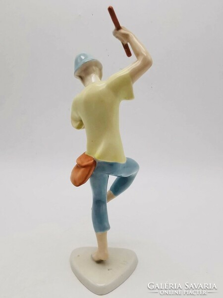 Drasche stick boy, stick dance porcelain figure