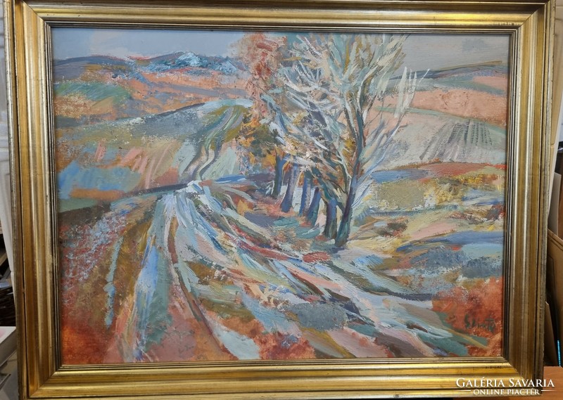 Szinte Gábor Február c. festménye