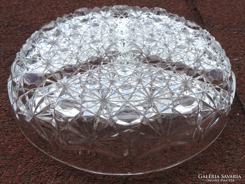 Divided glass bowl - glass bowl crystal? Table centrepiece