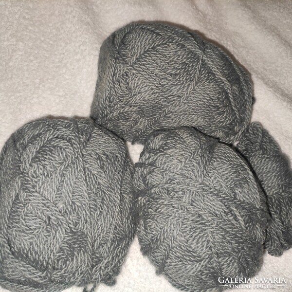 Gray needlework yarns and knitting yarns in one