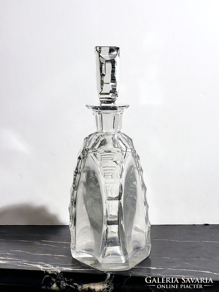 22cm art deco liquor bottle polished glass