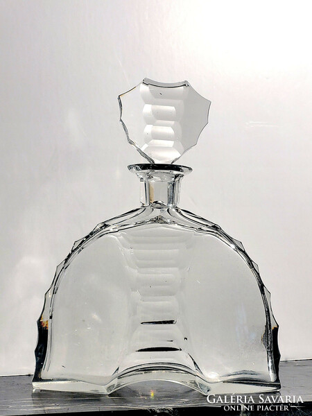 22cm art deco liquor bottle polished glass