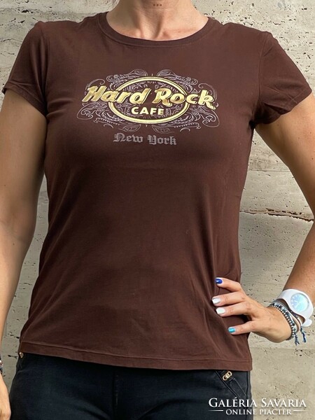 Hard rock cafe women's brown top, t-shirt