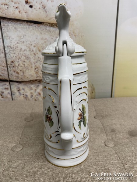 Hollóháza porcelain hunting jar with pheasant pattern a41