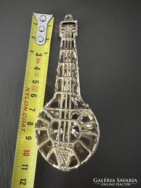 Old laced plastic musical instrument Christmas tree decoration