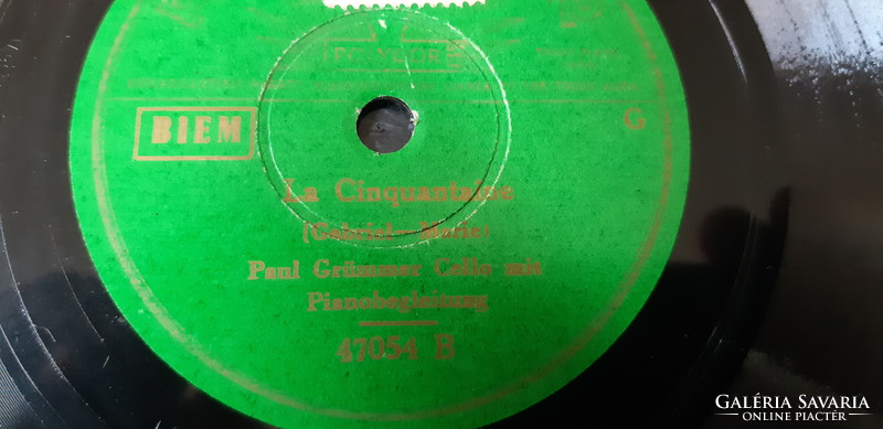 Paul grümmer cello shellac gramophone record 78 rpm - rare!
