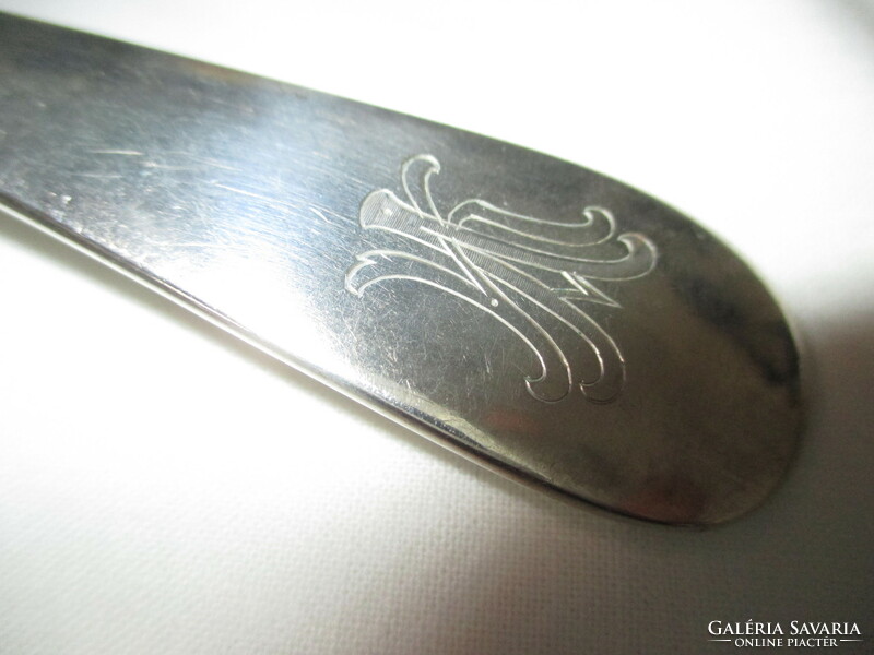 Antique silver serving spoon from Baruch Antal workshop, 137 grams. A beautiful, flawless piece.