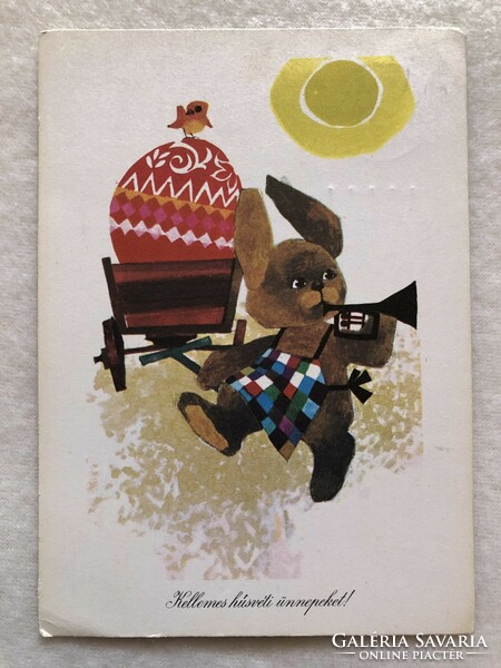 Régi Húsvéti rajzos képeslap - Tomaska Irén rajz                           -5.